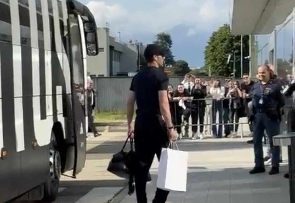 Juventus in partenza da Caselle
